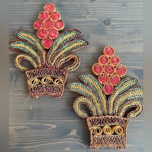 2 x vintage woven trivets